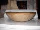 Huge Antique Wood Dough Bowl W/ Rim Surface 17 1/2 