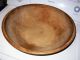 Huge Antique Wood Dough Bowl W/ Rim Surface 17 1/2 