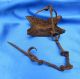 Rare Antique 4 Way Grease Lamp Blacksmith Made Primitive Decorated Iron Forged Primitives photo 1