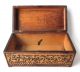 Antique Handmade Primitive Wood Fretwork Box,  Document Box Or Keepsake Box Primitives photo 1