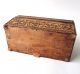 Antique Handmade Primitive Wood Fretwork Box,  Document Box Or Keepsake Box Primitives photo 3