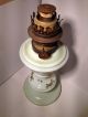 Stunning Victorian Opaline Hand Painted Glass Oil Lamp Victorian (1837-1901) photo 4