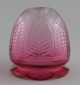 Small Antique Cranberry To Clear Cut Glass Shade For Table Desk Lamp Suit Benson Lamps photo 1