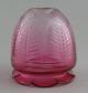 Small Antique Cranberry To Clear Cut Glass Shade For Table Desk Lamp Suit Benson Lamps photo 2