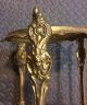 Antique Ornate 2 Tier Polished Solid Brass Plant Stand Lion Feet Cherubs 1900-1950 photo 3