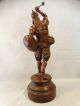 Antique 19thc Victorian Viking Warrior Norse God & Battle Axe Old Knight Statue Metalware photo 4