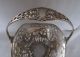 Antique Silverplate Highly Ornate Pierced Flower Basket Flatware & Silverware photo 1