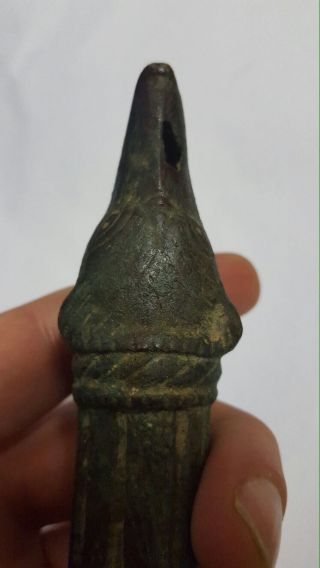 (160gram) Roman Bronze Ancient Mirror Holder photo