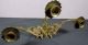 French Antique Sconce: 3 Arm Bronze Church Bird W/ Leaf Religious Wall Candle Chandeliers, Fixtures, Sconces photo 5