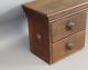 Rare 19th C Two Drawer Desk Chest Or Document Box Chestnut In Old Surface Primitives photo 2