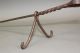 Rare 17th C Footed Rotating Wrought Iron Skewer Or Spit Best Decorated Handle Primitives photo 3