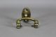 Rare 18th C American Brass Double Side Jamb Hook Lemon Top Finials Old Patina Primitives photo 3