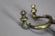 Rare 18th C American Brass Double Side Jamb Hook Lemon Top Finials Old Patina Primitives photo 5