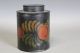 Great 19th C Ct Paint Decorated Tin Toleware Covered Canister Paint Primitives photo 4