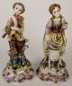 Suberb Large Capodimonte Italy Porcelain Figures Boy And Girl Figurines photo 3