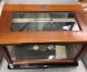 Vintage Victorian Antique Glass Mahogany Cased Balance Scales Hf Kulmann Hamburg Other Antique Science Equip photo 3