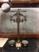 Vintage Victorian Antique Glass Mahogany Cased Balance Scales Hf Kulmann Hamburg Other Antique Science Equip photo 5