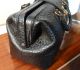 Antique Eli Lilly Pebbled Black Leather Doctor Doctors Bag Medical Satchel Doctor Bags photo 3