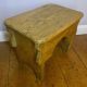 Antique Vintage Rustic Pine Milking Stool Table Traditional English Country Wood 1900-1950 photo 1