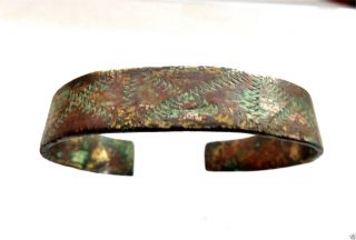 Ancient Viking Bronze Bracelet (k592). photo
