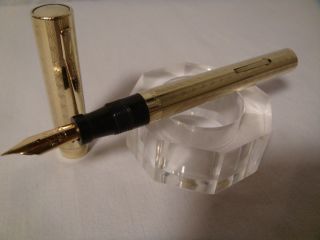 Early Sheaffer Gold Filled Lever Fill Fountain Pen Flat Top 14k Self Filling Nib photo