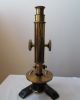 Antique 19th Century Bausch & Lomb Pat.  Oct 1885 Brass Microscope W Box & Slides Microscopes & Lab Equipment photo 7