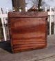 Vintage Wooden Box Wood Old Tool Storage Chest Primitive Display Lid With Hook Primitives photo 2
