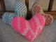 Primitive Vintage Woven Coverlet Scrappy Heart Pillow Tucks Prim Valentine Decor Primitives photo 1