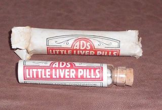 C1915 Antique Medicine Bottle - Ads Little Liver Pellets American Druggists Synd photo