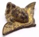Ancient Roman Gold Gilded Bronze Winged Cherub Head 1st - 2nd Century Ad Roman photo 4