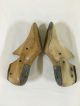 (2) Antique Cobbler Wooden High Heels Shoe Forms Left 6 1/2a,  Right 6a Dated 1936 Primitives photo 4