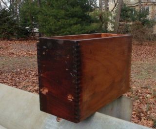 Vintage Wooden Box Wood Apothecary Drawer Old Storage Display Primitive photo