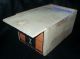 Antique Wood Box Of Blue Chalk Full Ambrite American Crayon Company Boxes photo 1