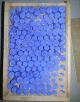 Antique Wood Box Of Blue Chalk Full Ambrite American Crayon Company Boxes photo 2