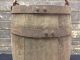 Antique Vtg 1800s Paint Nail Bucket W/ Wrought Iron Handle Keg Barrel Primitives photo 1