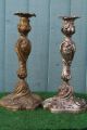 Pair: 19thc Silverplate Large Candlesticks With Intricate Decor C1880s Candlesticks & Candelabra photo 7