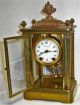 Antique Seth Thomas Kaiser Empire 15 Day Chime Clock Crystal Regulator Clocks photo 5