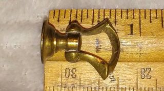 Antique Small One 1 Ornate Hinged Drawer Knob Brass Door Pull photo
