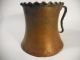 Vintage Large Copper & Tin - Size Tankard Mug Planter Metalware photo 4