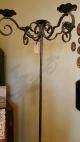 Victorian Floor Lamp Candle Stand Wrought Iron Telescopic.  Prop Display Lamps photo 1