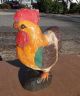 Vintage Wooden Rooster Folk Art Wood Chicken Carved Fajardo Puerto Rico Old Primitives photo 1