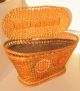 Small Painted Covered Basket,  19th Century Primitives photo 2