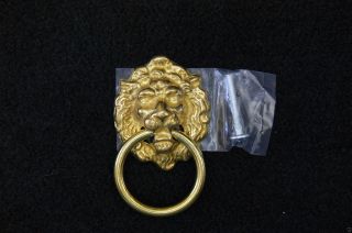 Drawer Ring Pull Lions Head Brass photo