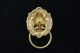 Drawer Ring Pull Lions Head Brass 1900-1950 photo 3