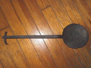 Antique Blacksmith Wrought Iron Ladle,  Spatula/shovel Gettysburg,  Pa Found photo