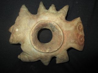 Stone Warrior Mace Head Weapon,  Chavin,  Peru,  Precolumbian photo