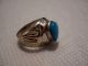 Vintage Islamic Middle Eastern Tribal Ethnic Natural Turquoise Ring خاتم اسلامي Islamic photo 4