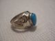 Vintage Islamic Middle Eastern Tribal Ethnic Natural Turquoise Ring خاتم اسلامي Islamic photo 5