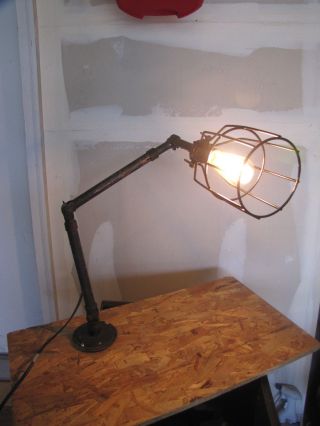 Rewired Vintage Industrial Articulating Workbench Pendant Lamp - Oc White Era photo