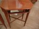 2x1940s Octagon End Table/night Stand Inlaid Top,  Ribbon Bow Tassels Front Drawer 1900-1950 photo 10